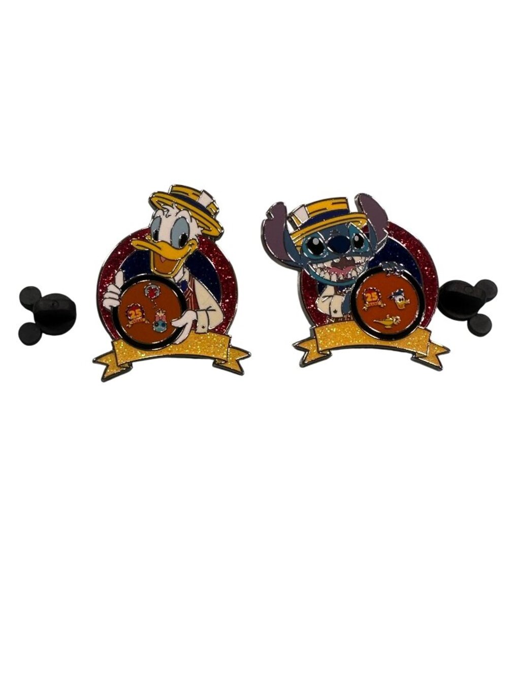 Disney Stitch Donald Trading Pin Board 25th Anniversary Scrump Hat Badge
